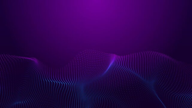 abstract blue and pink background with wave grid lines and light flare animation, futuristic ai technology and science social media motion background