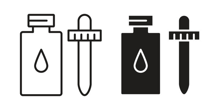Essential oils icon symbol collection for web design. Icon Element For Design