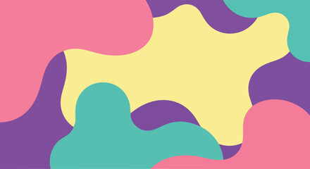 Vibrant abstract shapes create dynamic artistic composition with colorful elements