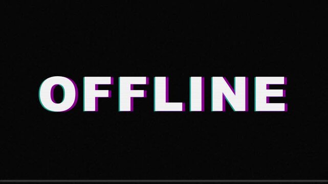 Offline Disconnected Network Error System Warning Screen.