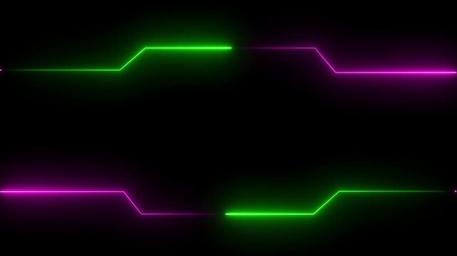 Neon Modern digital Hud frame futuristic game target borders empty sharp red lines field forming. Tech layout for title backgrounds UI overlays business corporate Presentation templates. 4k