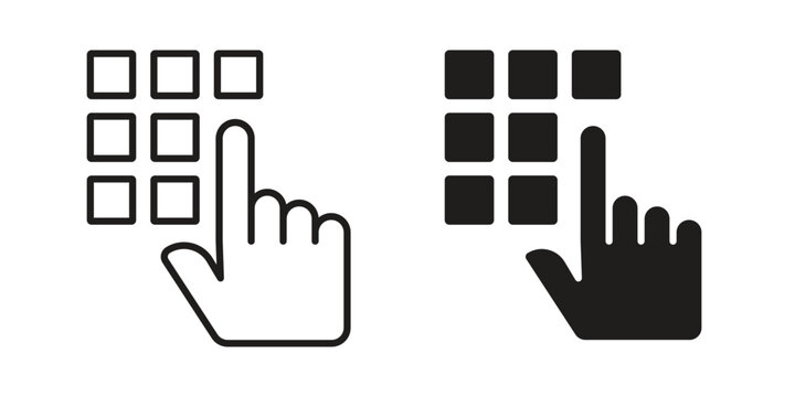 Keypad icon symbol collection for web design. Icon Element For Design