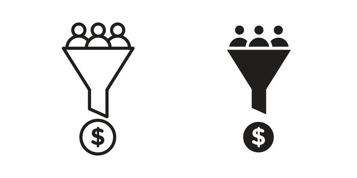 Lead conversion icon symbol collection for web design. Icon Element For Design