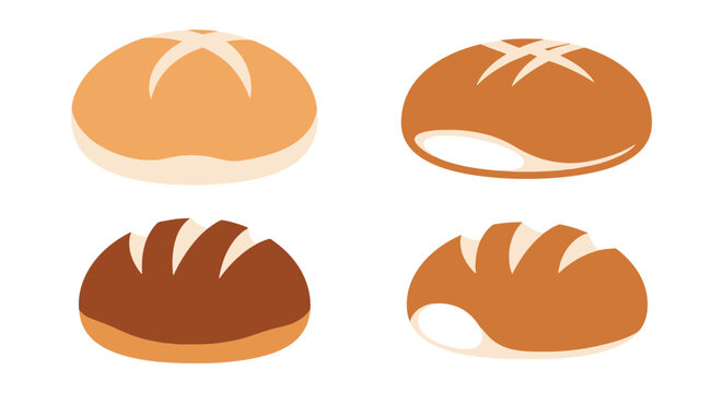 Bread Roll Line art vector elegant colorful abstract
