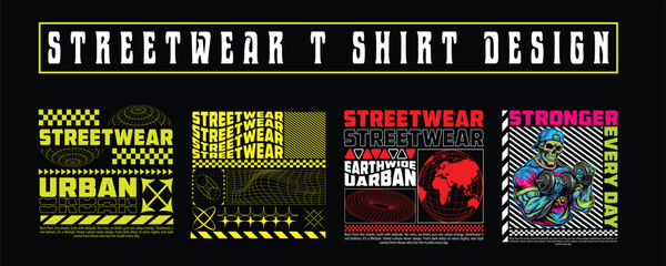 Urban Streetwear T-Shirt Design Bundle &ndash; Modern Graffiti Typography Graphic Pack