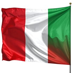 Obraz premium A flag with red, white, and green vertical stripes