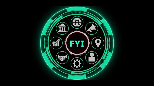 Abstract F Y I for your information concept