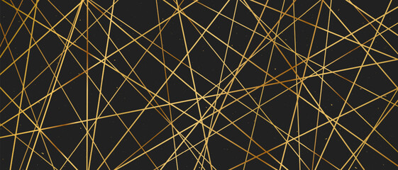 Straight random chaotic geometric lines form striking abstract vector pattern with irregular angles chaotic arrangement create bold monochrome texture creative contemporary illustration background. © Konstantin