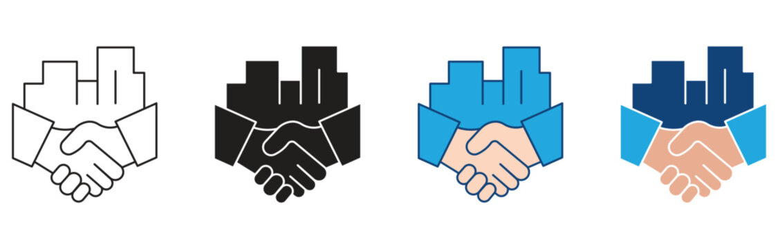 B2b icon Set Multiple Style Collection. Vector illustration.