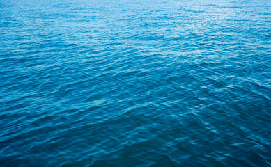 Fototapeta premium Blue sea surface with waves