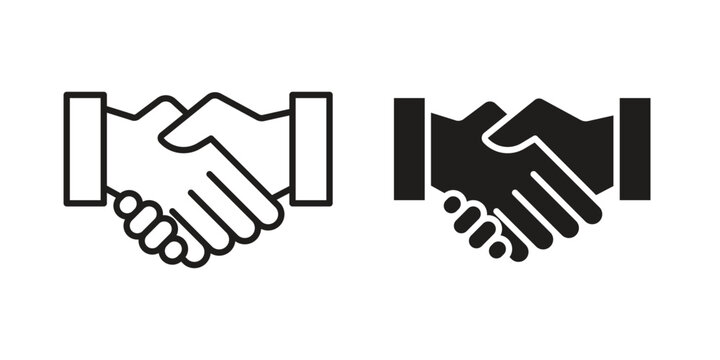 Commitment icon element for graphic designs. line and flat symbols