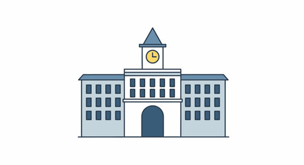 Naklejka premium Building with clock tower architecture.