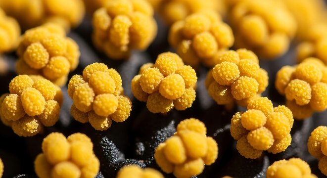 Close-up of Golden Club Moss Sporangia - A Botanical Marvel.