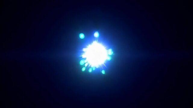 Symbolic light points converging and synchronizing pulse rhythm representing partnership