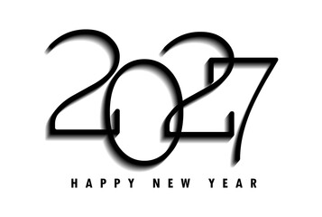 Obraz premium 2027 Happy New Year Greeting Card