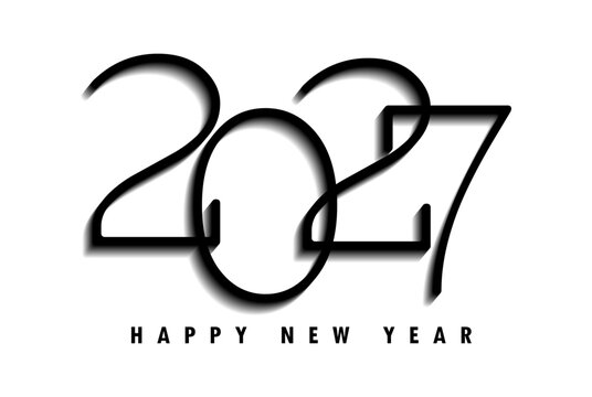 2027 Happy New Year Greeting Card