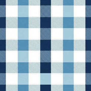 Modern Blue Plaid Fabric Pattern