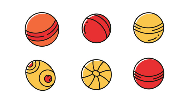 Eba Ball Line art vector set soft pastel abstract color