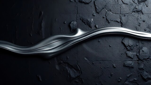 debater. A smooth stream of liquid metal flowing across a dark, rough surface. safety posters, maintenance manuals, designed for industrial assembly lines and welding operations, supports safety.