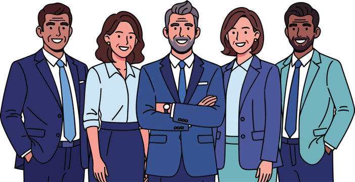 Executive board members small professional group vector design