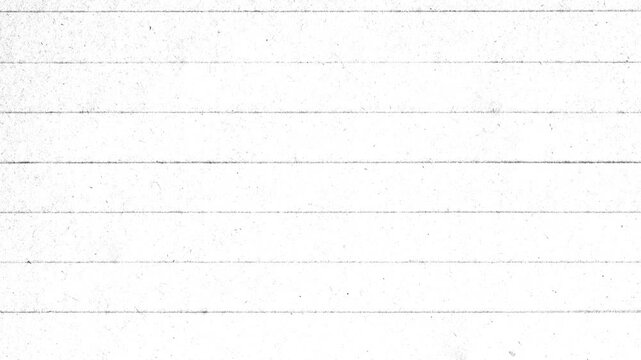 White Lined Paper Background. Stop motion animation of blank ruled notebook page