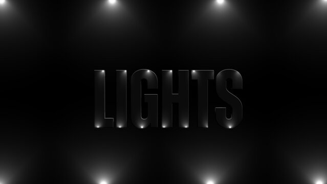 Kinetic Typography Back Lights Vegas