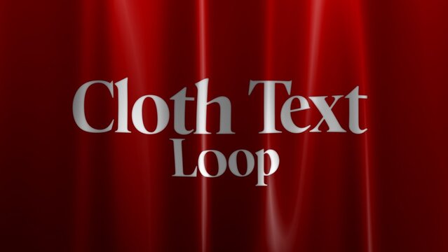 Kinetic Typography Curtain Cloth Loop 