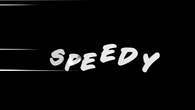 Kinetic Typography Speeding Text 