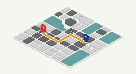 Route planning and navigation concept.