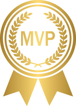 Golden MVP Trophy Badge for Tournament Champion and Success Reward