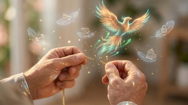Debt Management Financial Freedom Phoenix Hologram