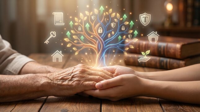 Estate Planning Legacy Wealth Family Tree Hologram