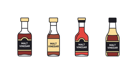 Malt Vinegar Line art vector creative artistic abstract style