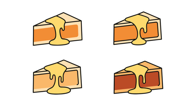Malva Pudding Line art vector modern abstract theme illustration