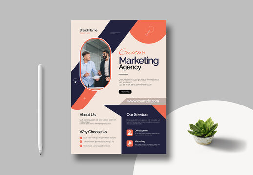Marketing Agency Flyer Template Layout