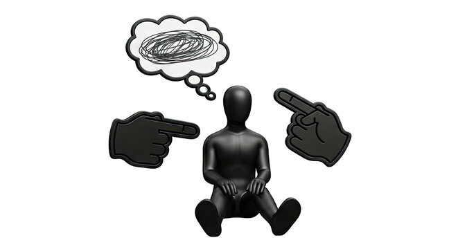 Confused figure blamed by others