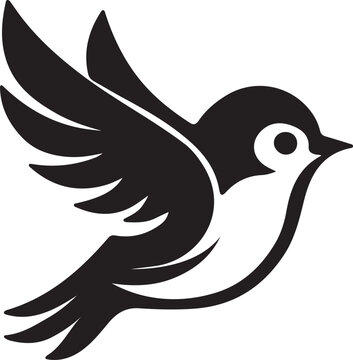 Stylized Flying Bird Illustration