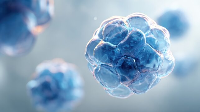 3D Visualization of Streptococcus Cell Structure Concept Training