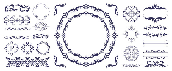 Fototapeta premium Fashionable frame. Design template. A set of gorgeous foreheads. 