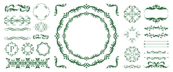 Fototapeta premium Fashionable frame. Design template. A set of gorgeous foreheads. 