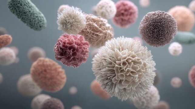 High Fidelity 3D Illustration of Coli Bacteria in Laboratory Style