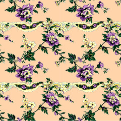 seamless pattern with flowers