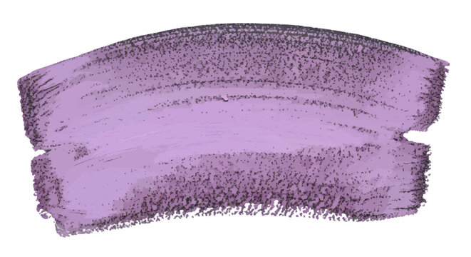 Purple brush stroke on white background with rough edges