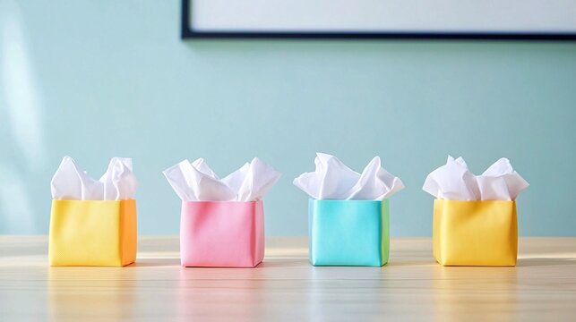 Colorful tissue box