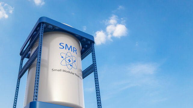 Smr or small modular nuclear reactors power plant