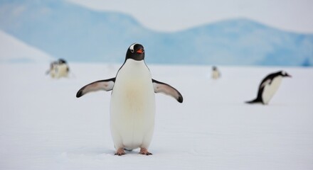 Fototapeta premium penguin in antarctica