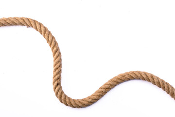 Naklejka premium Thick rope on white background