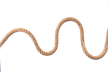 Fototapeta premium Thick rope on white background
