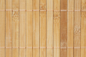 close up of  light brown bamboo mat