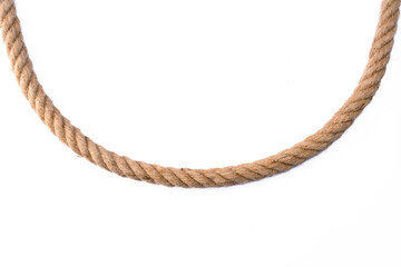 Fototapeta premium Thick rope on white background